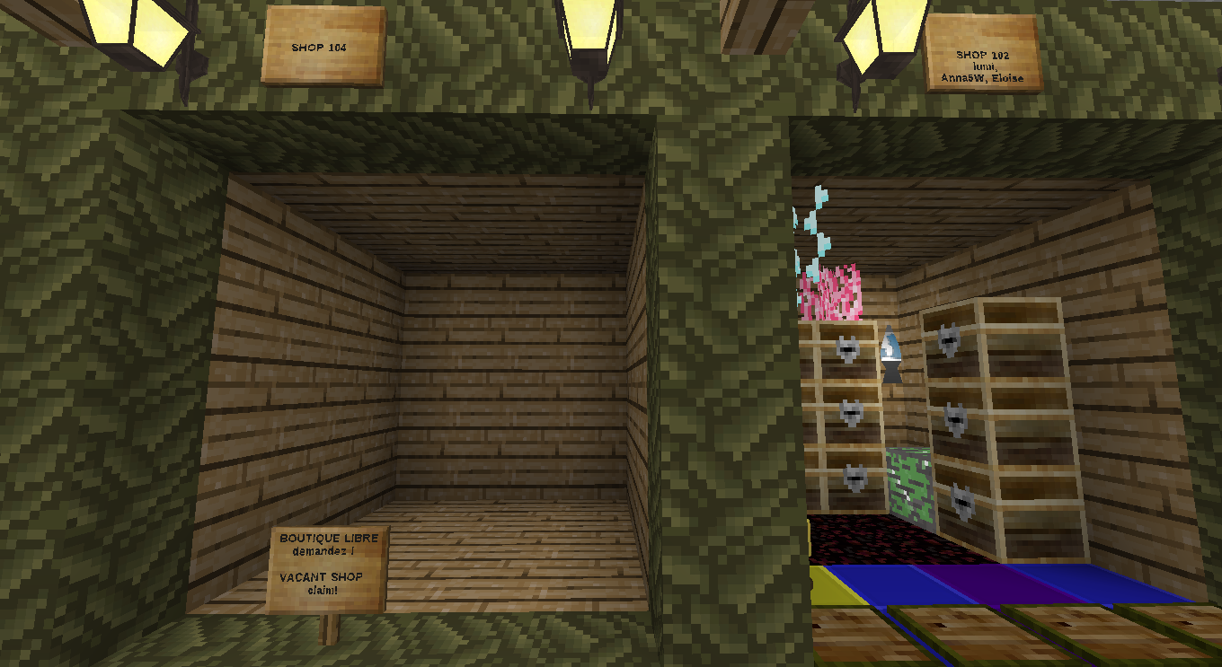 Ouvrir une boutique dans Minetest / Minecraft