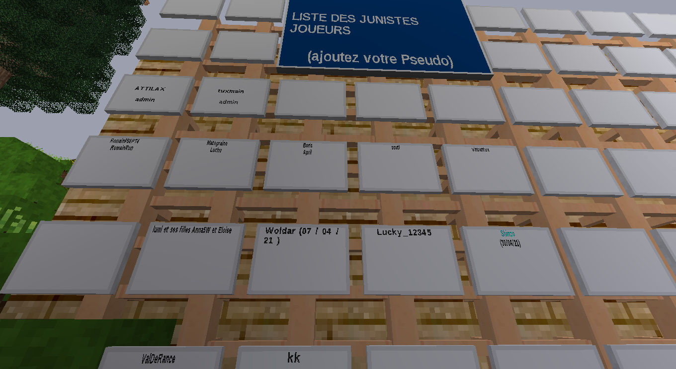 Panneaux avec texte dans Minetest / Minecraft